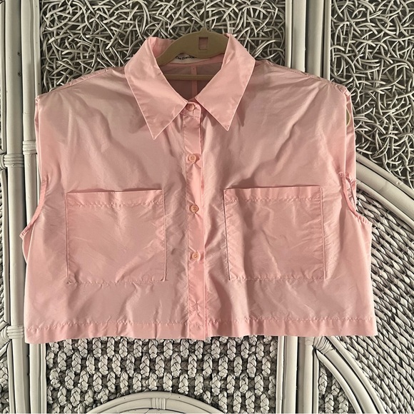 The Frankie Shop cropped shirt with shoulder pads - Picture 2 of 3